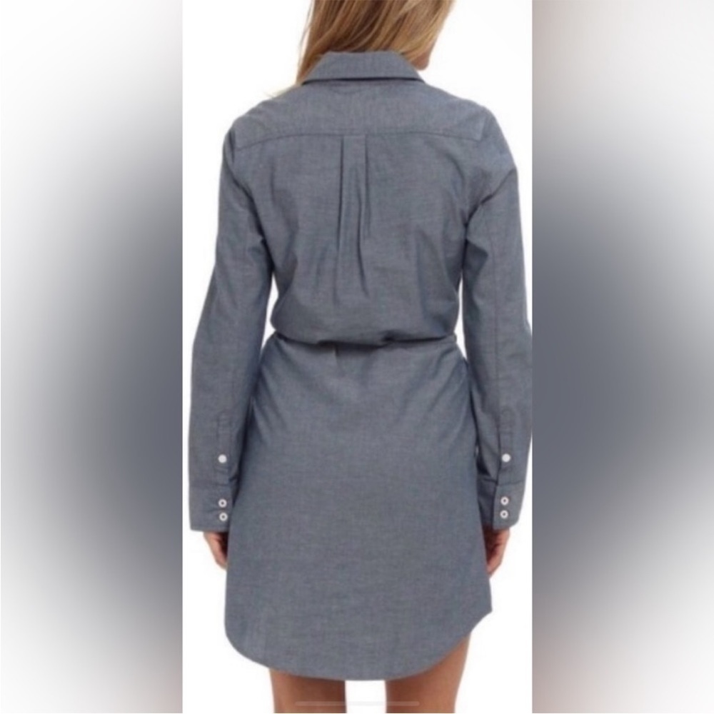 Patagonia Women’s Denim Midi Length Longsleeve Shirt Dress Size 4 Blue - Picture 2 of 8